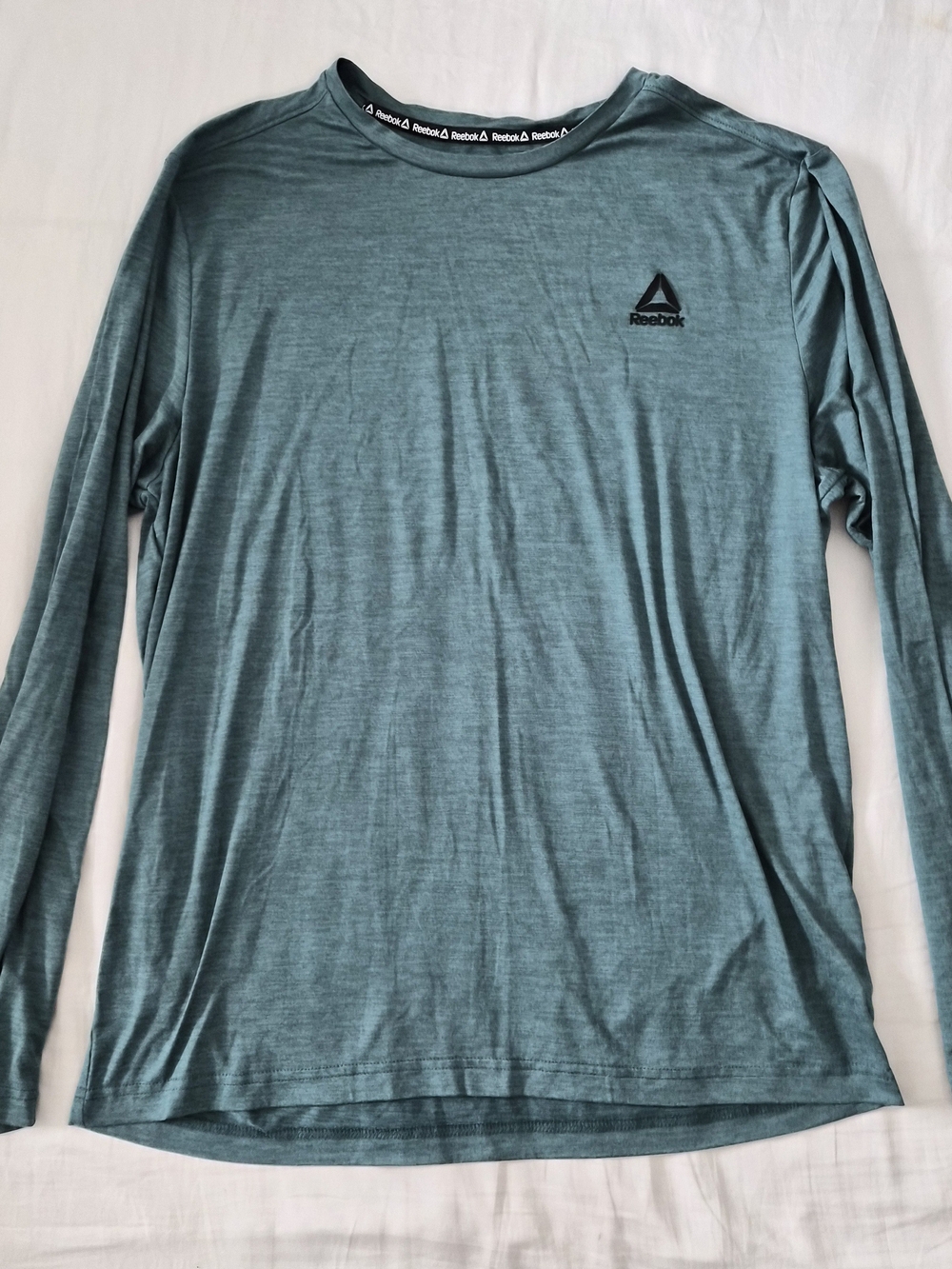 Reebok Men's Long Sleeve Athletic Tee - Teal Green